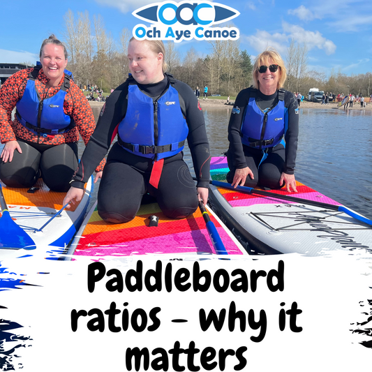 Paddleboarding ratios with Och Aye Canoe